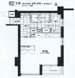 T‐COURT武蔵小杉 203 間取り図