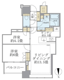 白金ザ・スカイ 7階 間取り図