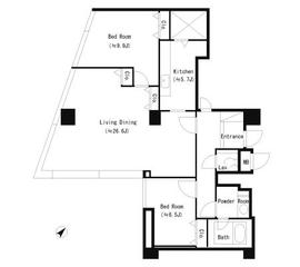 ニチレイ東銀座レジデンス 1805 間取り図