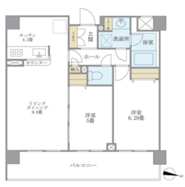 プレミアコンフォート高井戸 313 間取り図