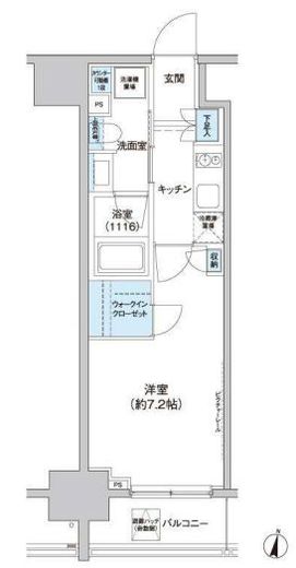 パークキューブ西新宿 1102 間取り図