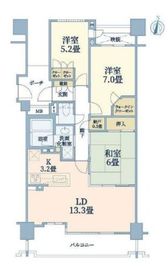 プラウド横濱ヒルトップ 3階 間取り図