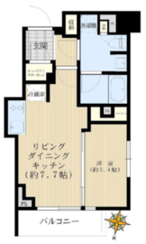 クレヴィア山吹神楽坂 2階 間取り図