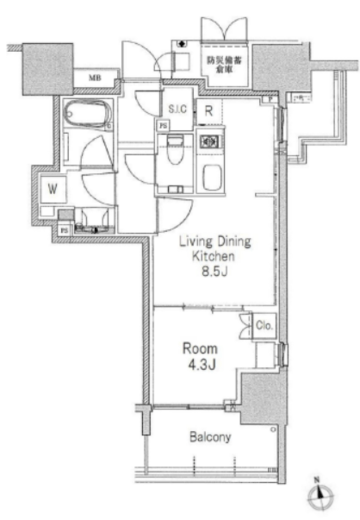ブリリア東上野 6階 間取り図