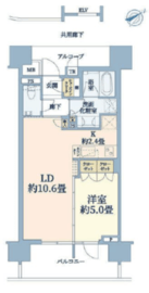 プラウド東神奈川 5階 間取り図