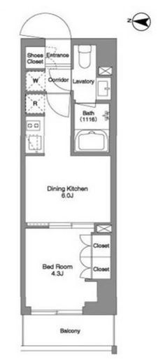BPRレジデンス東日暮里 303 間取り図