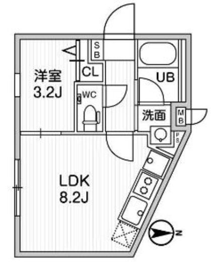 THE PALMS三鷹2 (ザ・パームス三鷹2) 102 間取り図