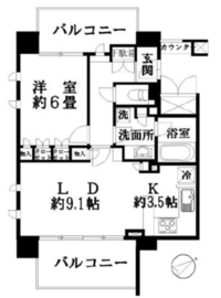 グレイスコート代々木公園 3階 間取り図