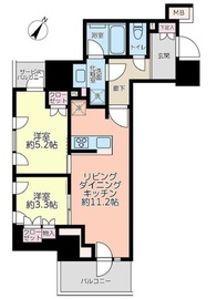 ドレッセ目黒大橋プレヴィ 9階 間取り図