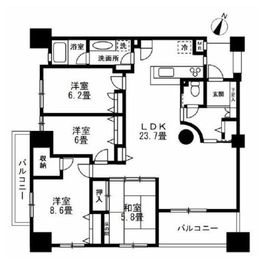 グランドステージ川崎 10階 間取り図