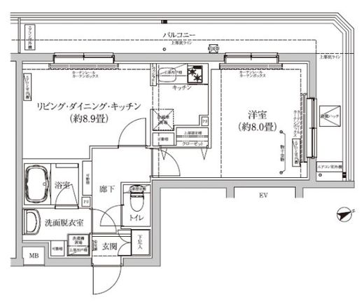 アイルグランデ品川 5階 間取り図