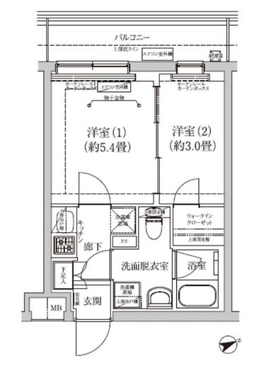 アイルグランデ品川 5階 間取り図