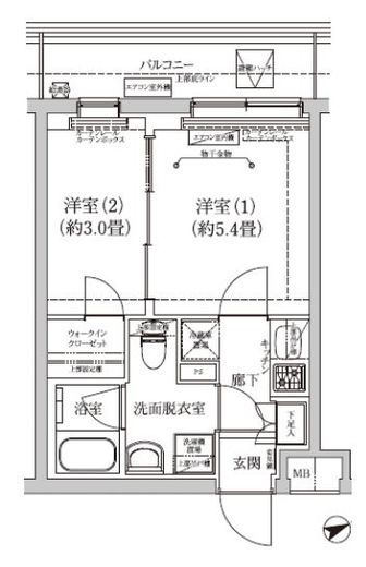アイルグランデ品川 5階 間取り図