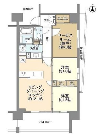 ポレスター横濱鶴見 6階 間取り図