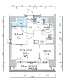 デュオフラッツ浅草蔵前 202 間取り図