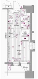 グランド・ガーラ横濱元町 11階 間取り図