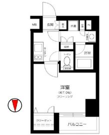 プレール・ドゥーク西新宿5丁目 8階 間取り図