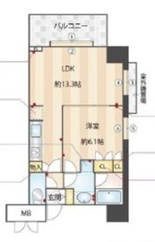 MFPRコート木場公園 1311 間取り図