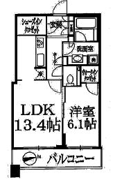 アトラスタワー西新宿 6階 間取り図