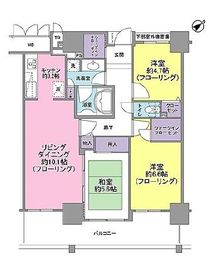 アップルタワー東京キャナルコート 5階 間取り図