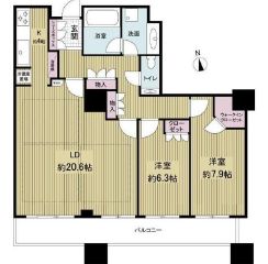 白金タワー 27階 間取り図