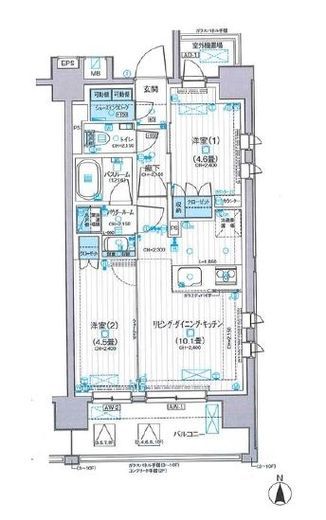 デュオステージ海老名 10階 間取り図