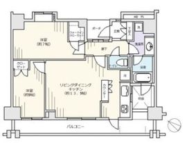 クレアシティ勝どきアットステーション 2階 間取り図