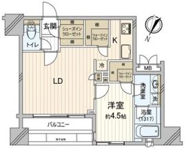 リビオ東京コアプレイス 5階 間取り図