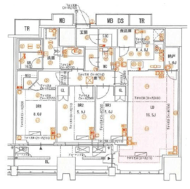 プラウドタワー渋谷 24階 間取り図