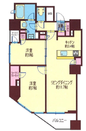 クレヴィア原宿 7階 間取り図