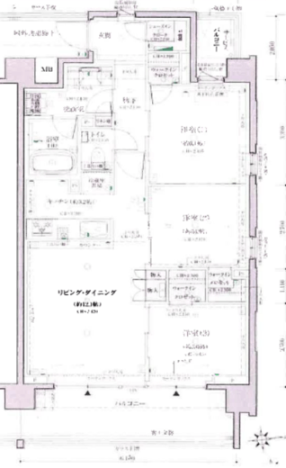 クレヴィア荏原町GARDEN 1階 間取り図