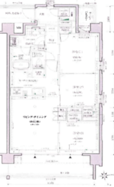 クレヴィア荏原町GARDEN 1階 間取り図