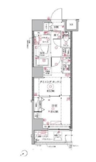 クレイシア門前仲町ザ・レジデンス 3階 間取り図