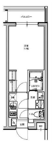 プライマル片瀬江ノ島 206 間取り図