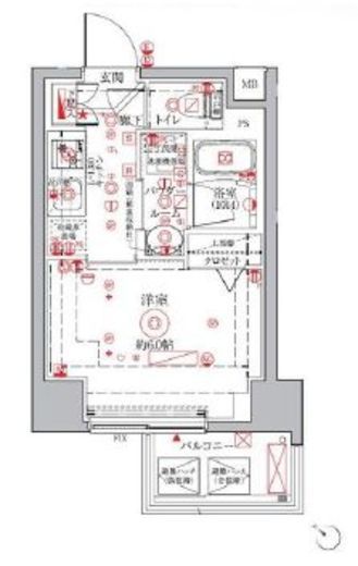 クレイシアIDZ横浜桜木町 6階 間取り図