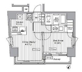 ブランシック白金台 801 間取り図