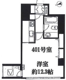 フレッシア永田町 401 間取り図