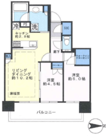 シティタワー国分寺ザ・ツインイースト 22階 間取り図