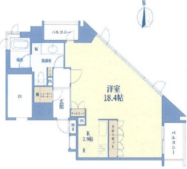 ピアース高輪 11階 間取り図