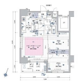 メインステージ三田アーバンスクエア 10階 間取り図