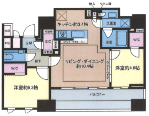 ザ・パークハウス大森タワー 19階 間取り図