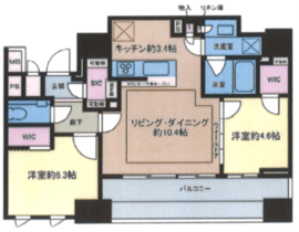 ザ・パークハウス大森タワー 19階 間取り図