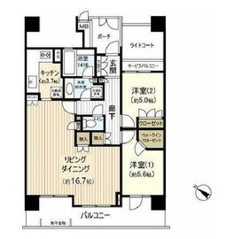 ヴィーナパルテール 9階 間取り図