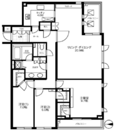 イトーピア長者丸イデア 3階 間取り図