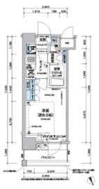 レジディア蒲田5 1202 間取り図