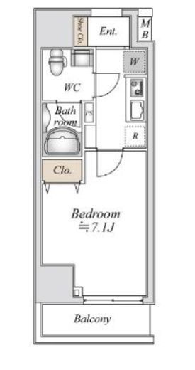 Bandoubashi Rental Apartment 806 間取り図