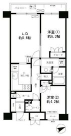 高田馬場パークホームズ 5階 間取り図