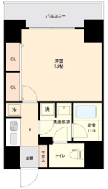 プリンセスライン住吉 501 間取り図