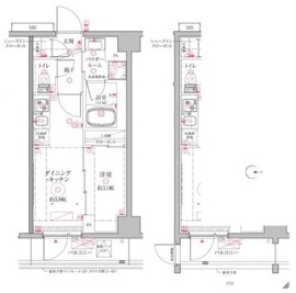 クレイシアIDZ二子新地 602 間取り図