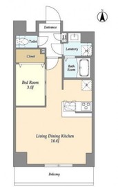 アルファコート谷在家 502 間取り図